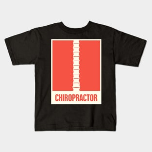 Retro Chiropractor Chiropractic Spine Poster Kids T-Shirt